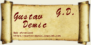 Gustav Demić vizit kartica